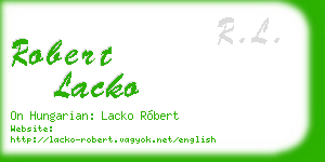 robert lacko business card